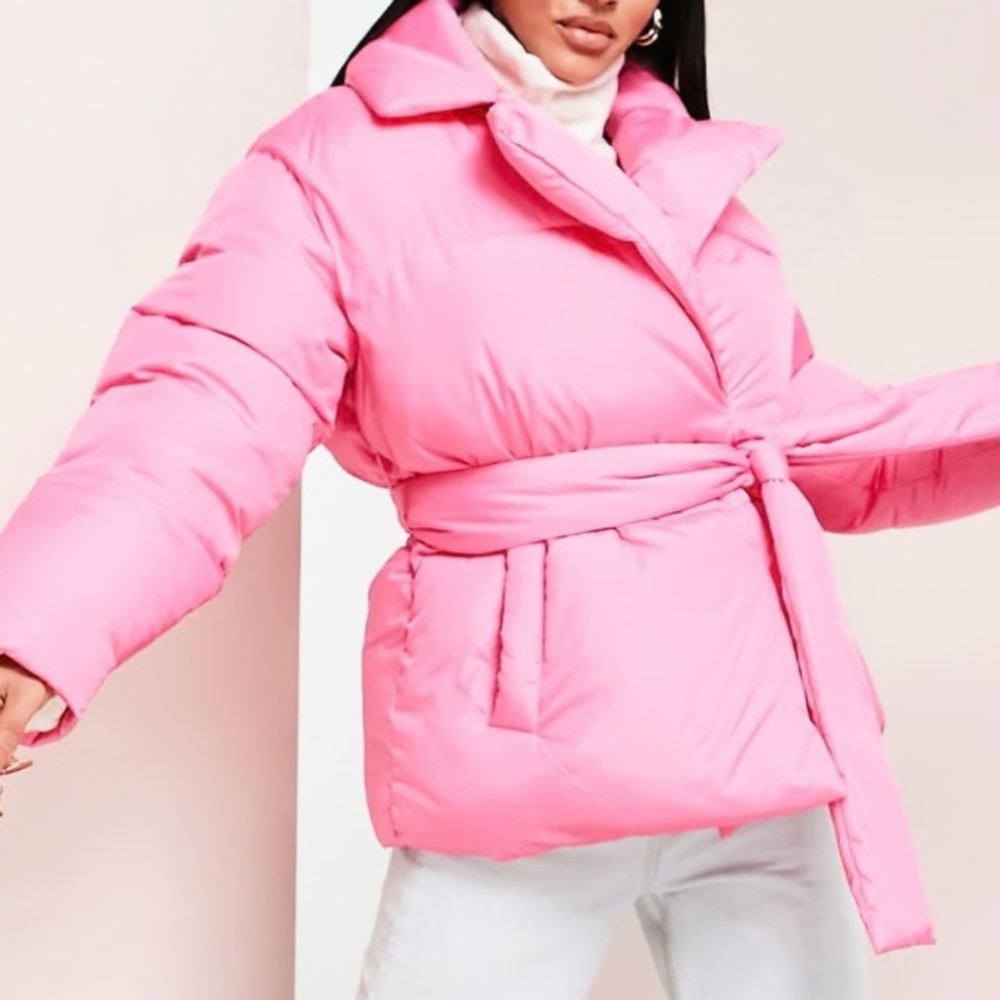 ASOS Luxe Pink Puffer Jacket